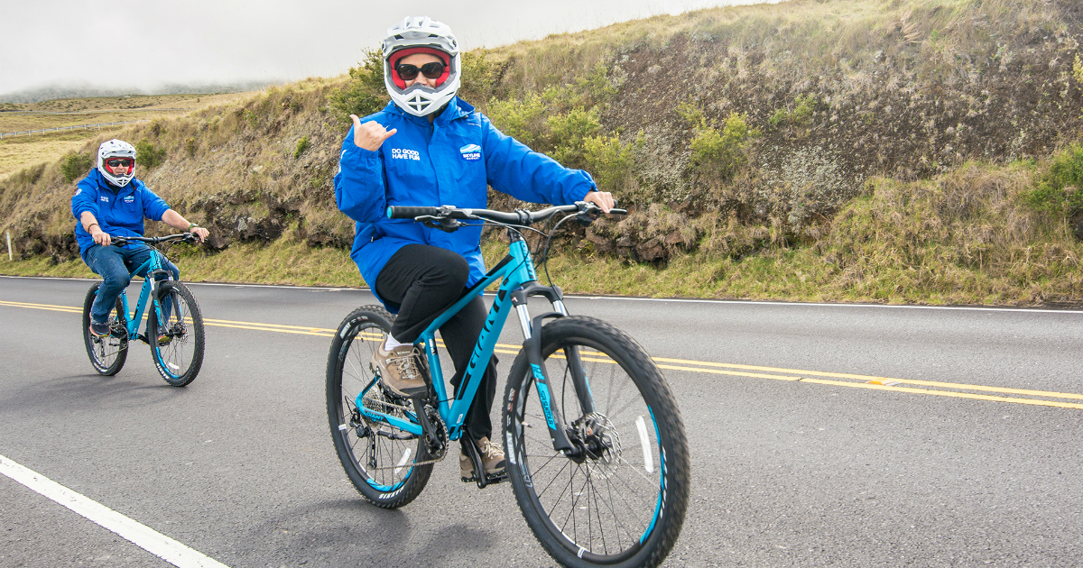 Biking from Haleakala’s Summit