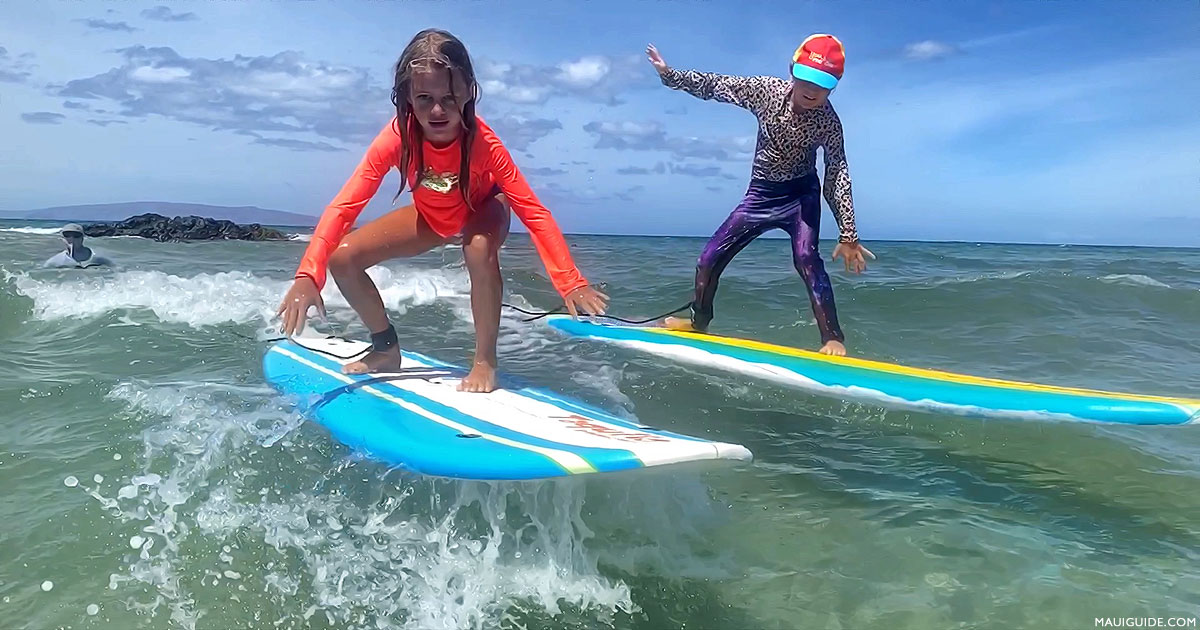 Maui surf lessons in Kihei