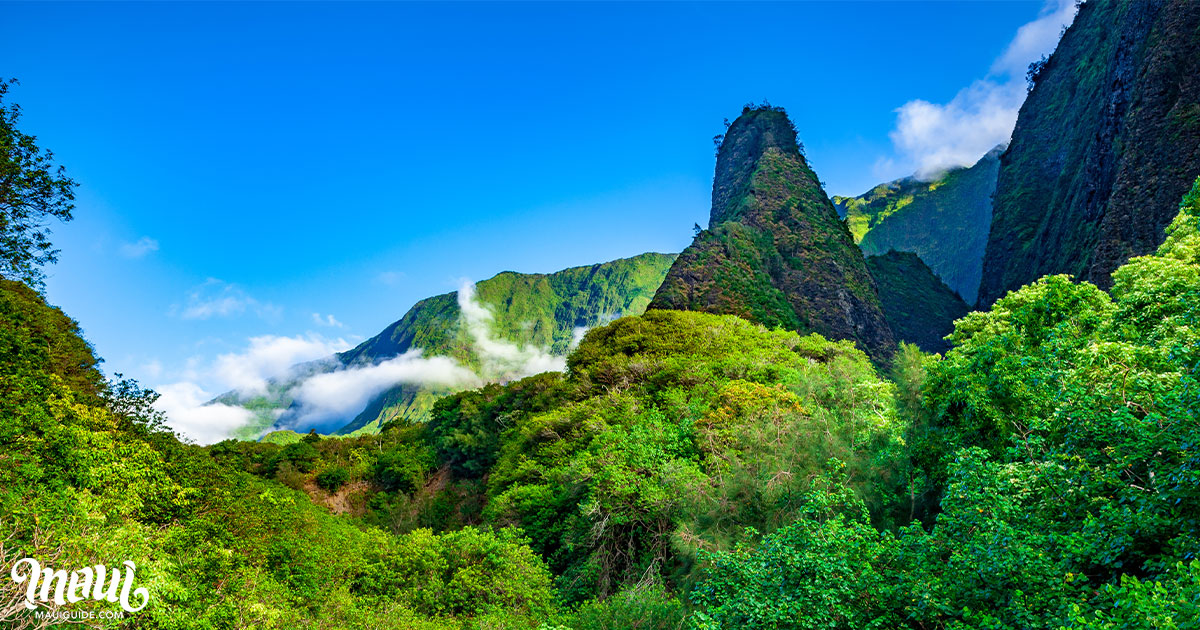 Iao Valley Map, Photos and Maui Information Needle, Stream, History