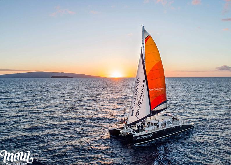 Maui Sailing Kai Kanani Sails Up