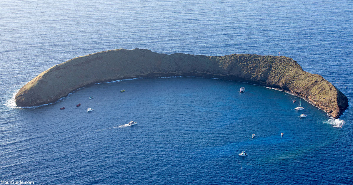 Molokini Snorkeling Map Molokini Crater Maui, Hawaii