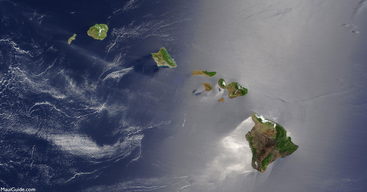 Which Hawaiian Island To Visit Satellite