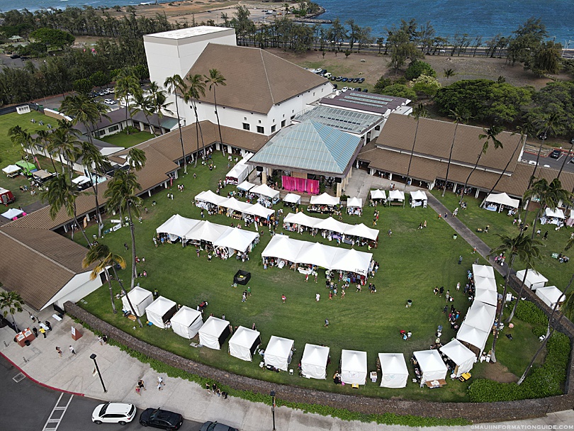 Aerial view of Made in Maui County Festival 