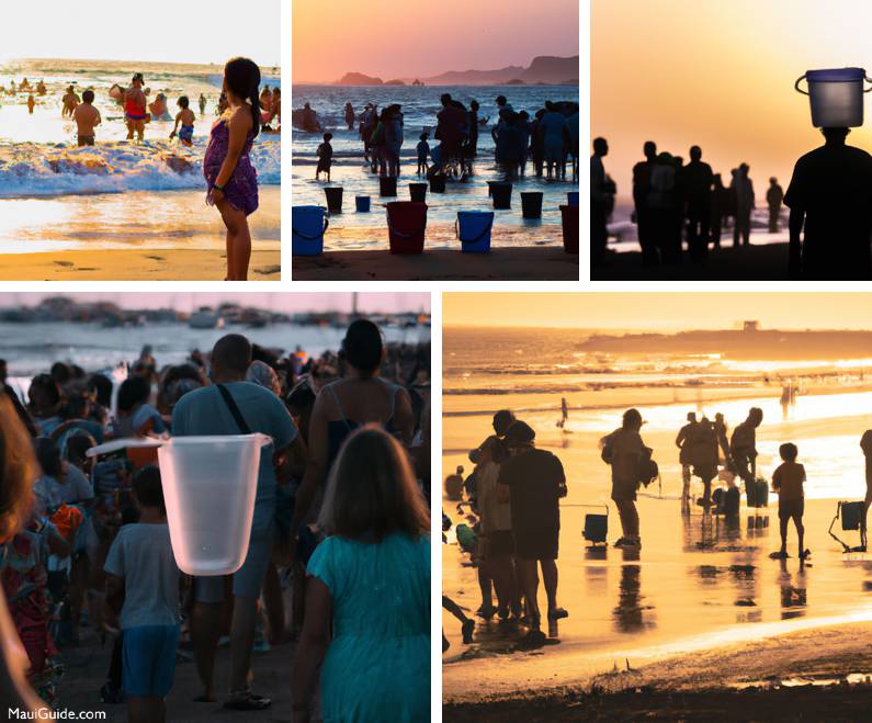 pitchers sunset beach